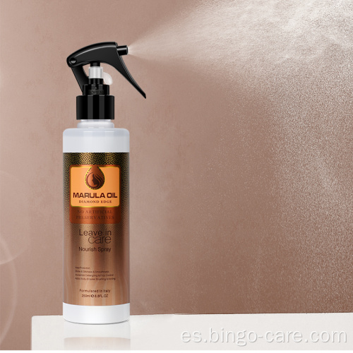 Dejar en spray para el cabello aceite de marula anti encrespamiento